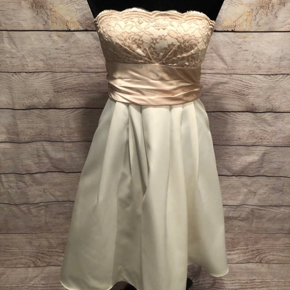 Gold and Ivory Formal Dress